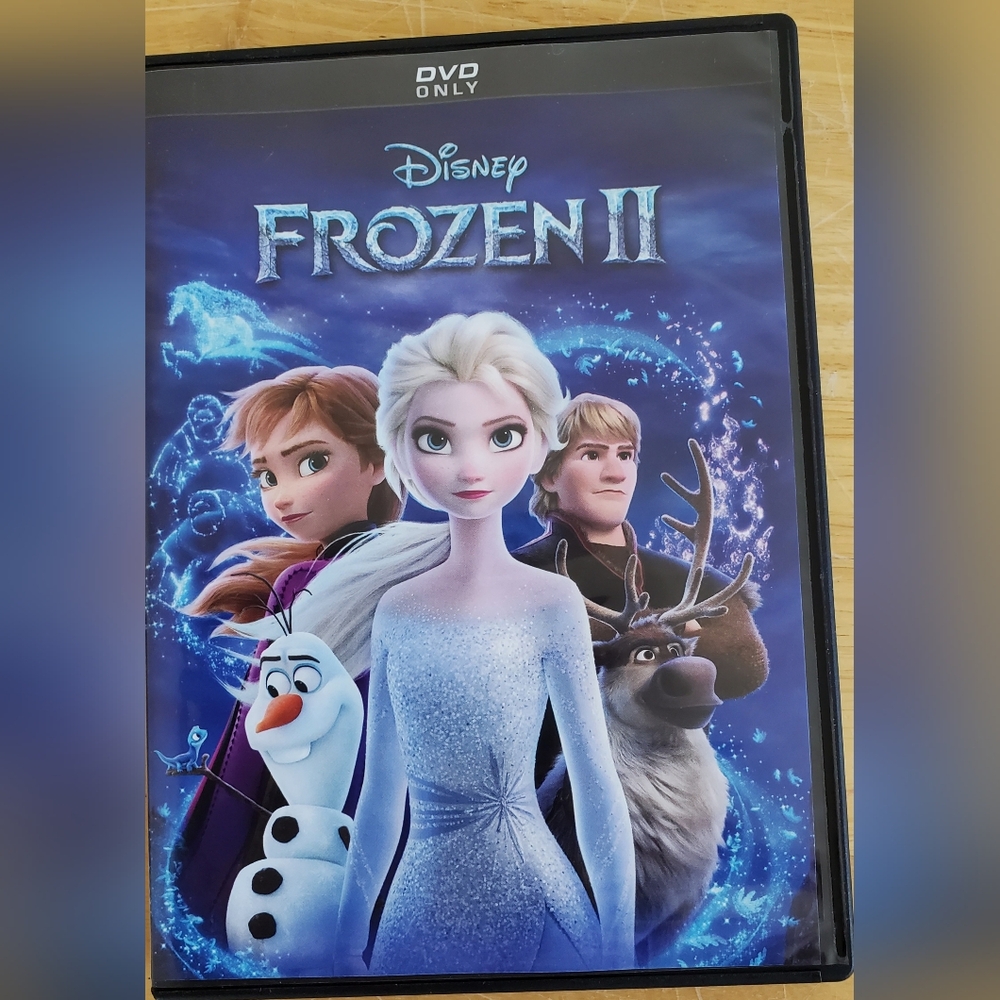Disney Frozen II DVD with Blue and White Cover